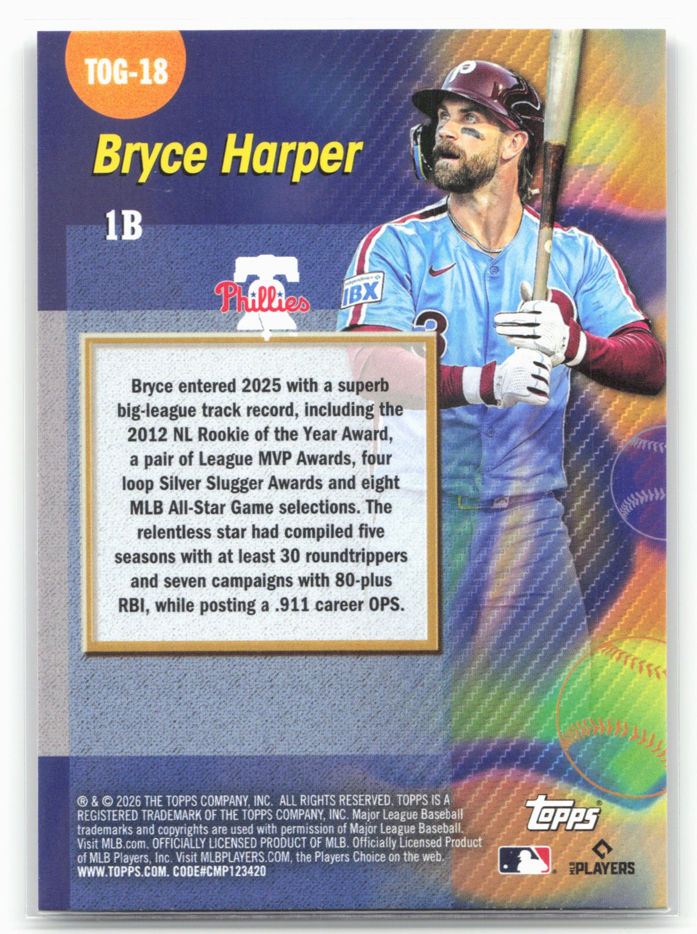 2026 Topps #TOG-18 Bryce Harper Titans of the Game