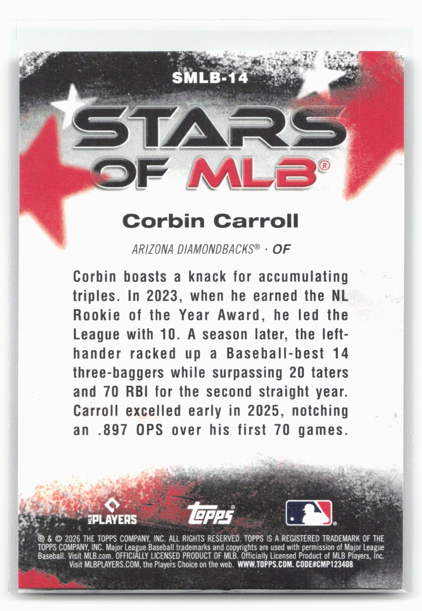 2026 Topps #SMLB-14 Corbin Carroll Stars of MLB