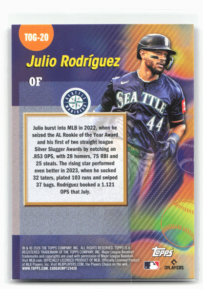 2026 Topps #TOG-20 Julio Rodríguez Titans of the Game