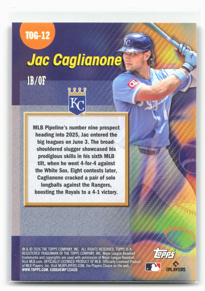 2026 Topps #TOG-12 Jac Caglianone Titans of the Game