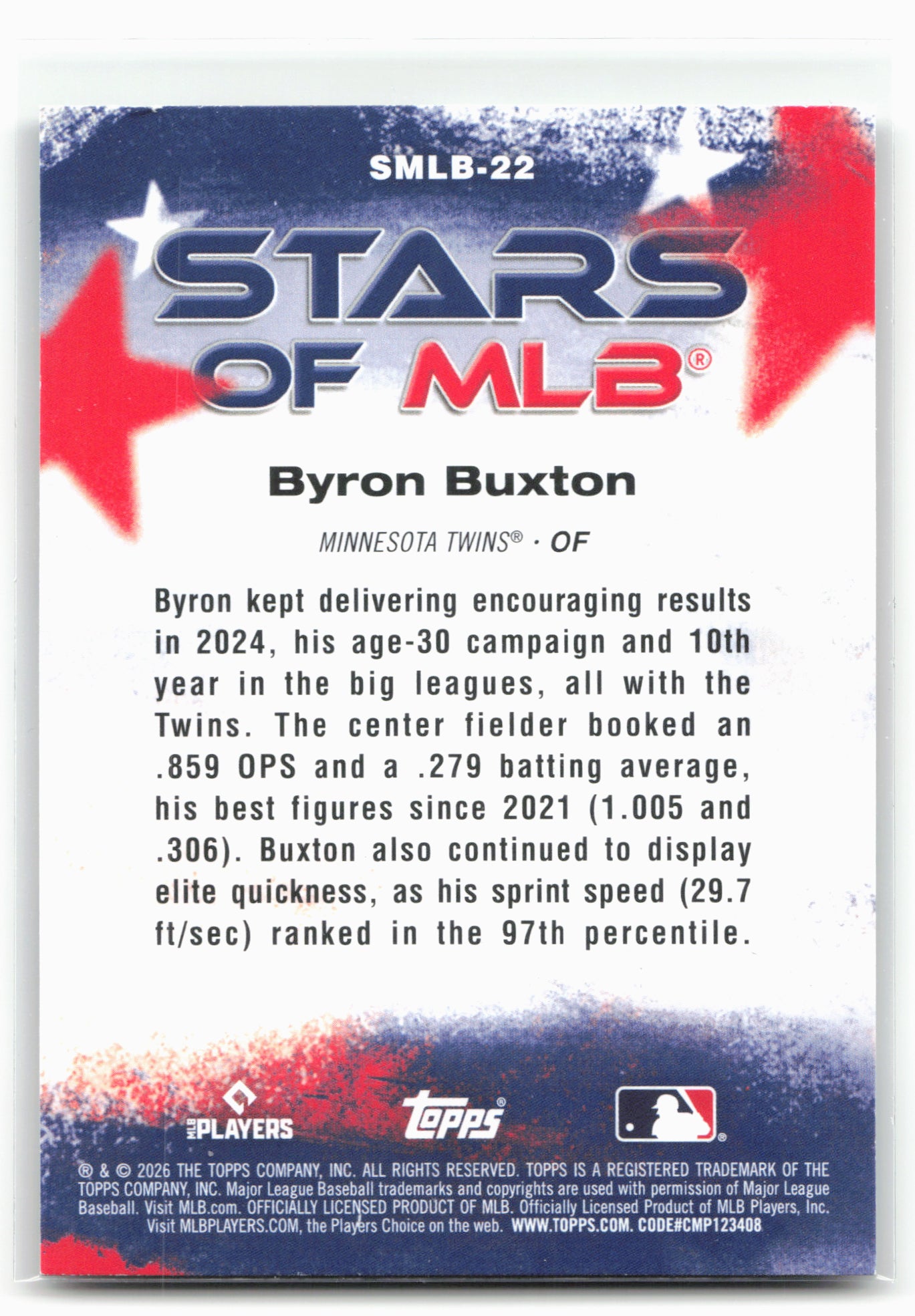 2026 Topps #SMLB-22 Byron Buxton Stars of MLB