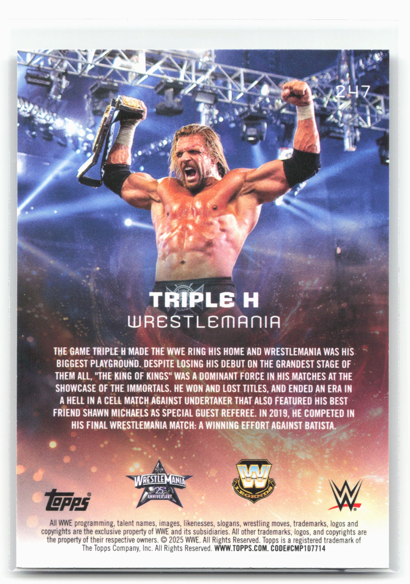 2025 Topps Universe WWE #247 Triple H