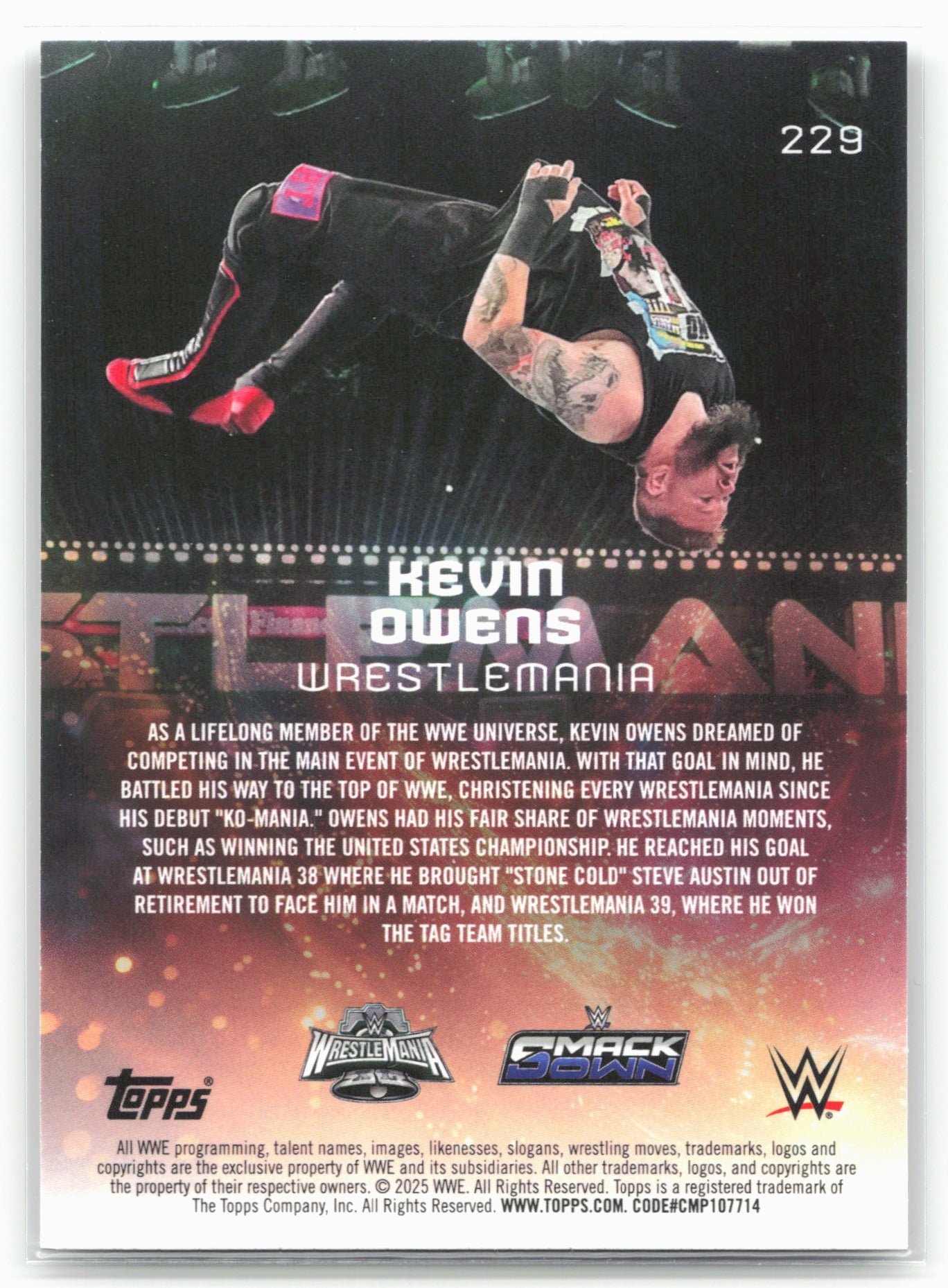 2025 Topps Universe WWE #229 Kevin Owens
