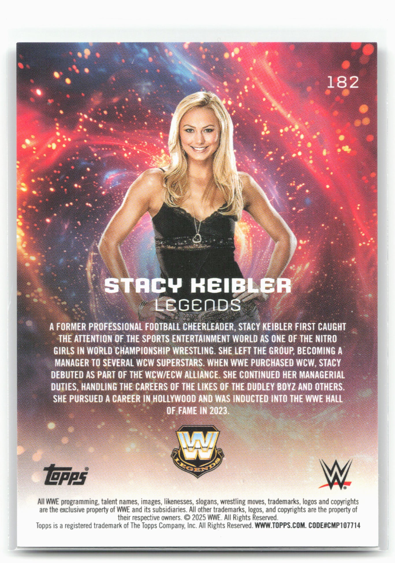 2025 Topps Universe WWE #182 Stacy Keibler Purple Glass