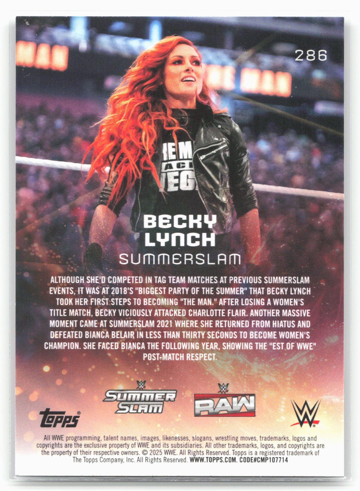 2025 Topps Universe WWE #286 Becky Lynch 27384