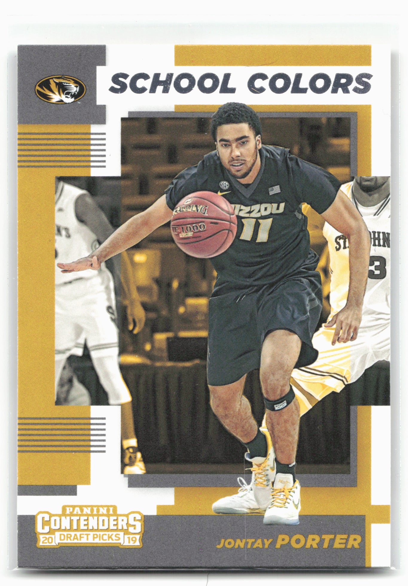 2019 Panini Contenders Draft Picks #23 Jontay Porter School Colors