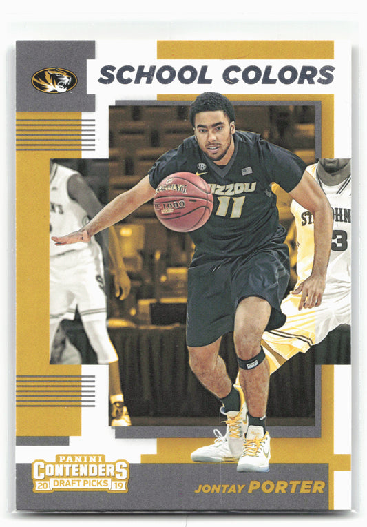 2019 Panini Contenders Draft Picks #23 Jontay Porter School Colors