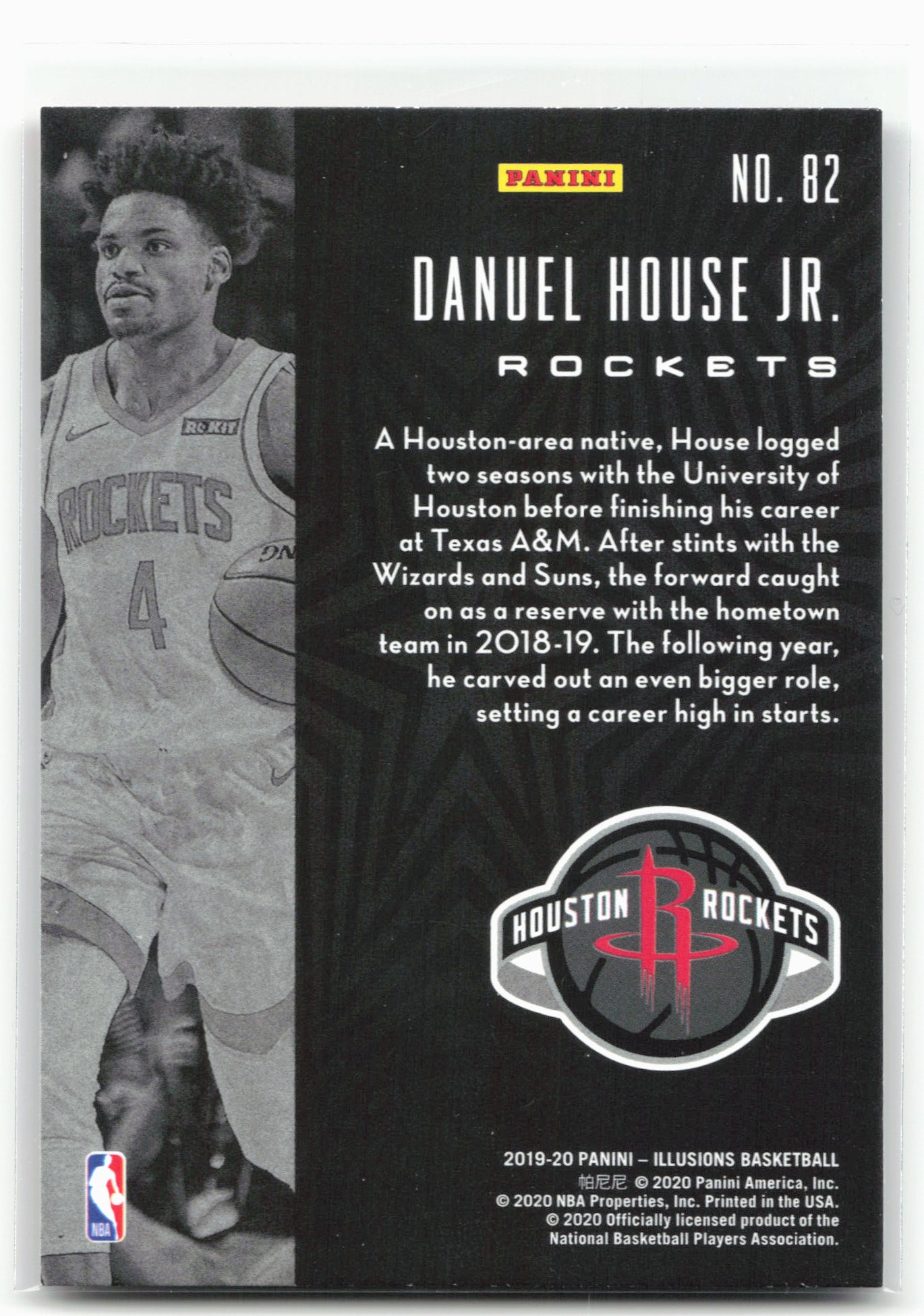 2019-20 Panini Illusions #82 Danuel House Jr. Orange