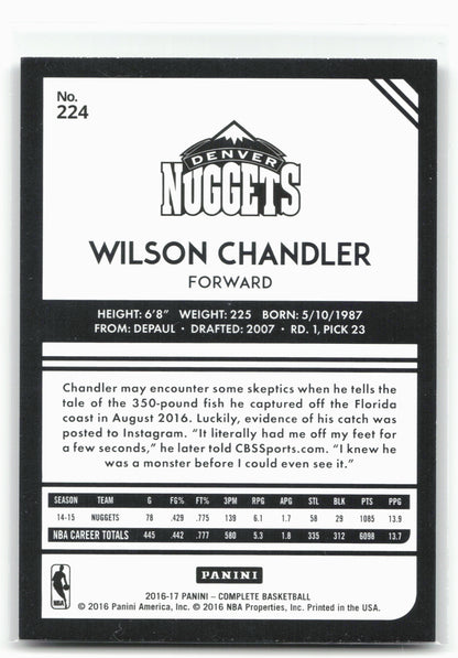 2016-17 Panini Complete #224 Wilson Chandler Silver