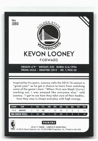 2016-17 Panini Complete #380 Kevon Looney Silver