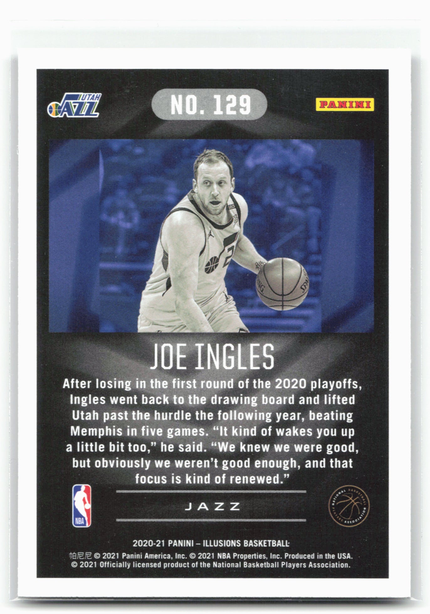 2020-21 Panini Illusions #129 Joe Ingles Starlight