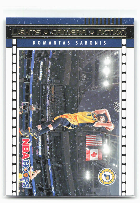 2021-22 Hoops Winter #25 Domantas Sabonis Lights Camera Action