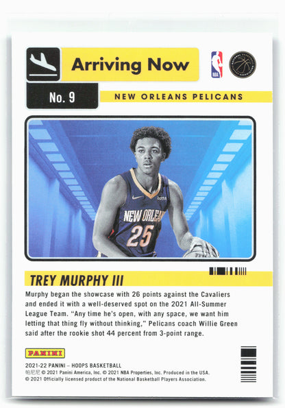 2021-22 Hoops #9 Trey Murphy III Arriving Now