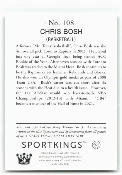 2022 Sportkings Volume 3 #108 Chris Bosh