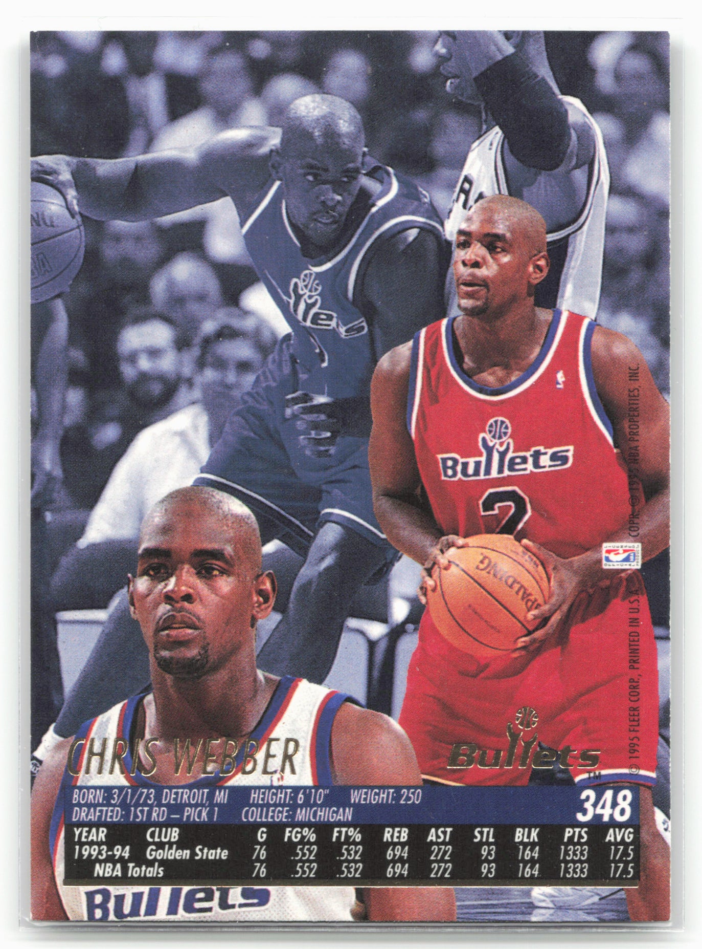 1994-95 Ultra #348 Chris Webber