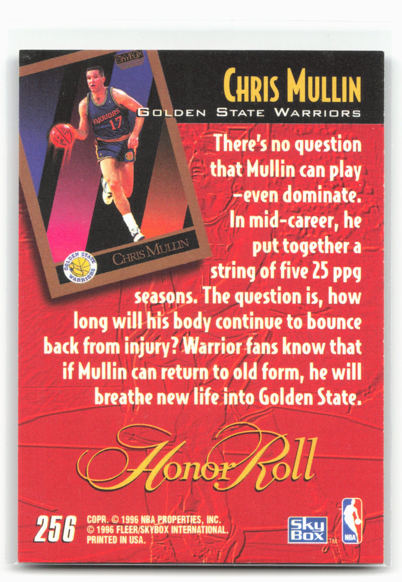 1995-96 SkyBox Premium #256 Chris Mullin
