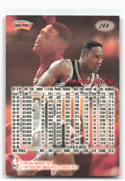 1996-97 Ultra #244 Dominique Wilkins