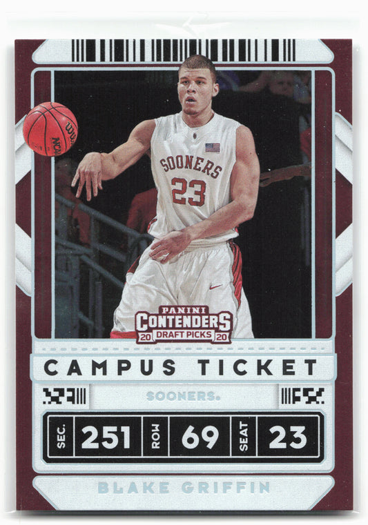 2020 Panini Contenders Draft Picks #28 Blake Griffin Campus Ticket