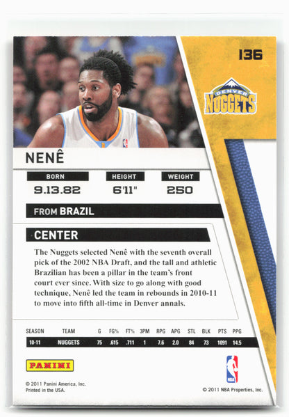 2010-11 Panini Season Update #136 Nene