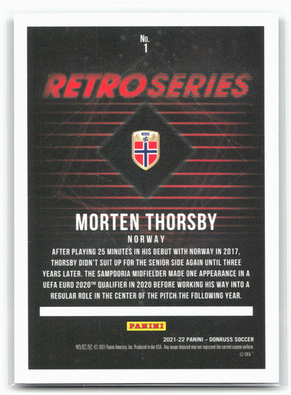 2021-22 Donruss #1 Morten Thorsby Retro Series Press Proof
