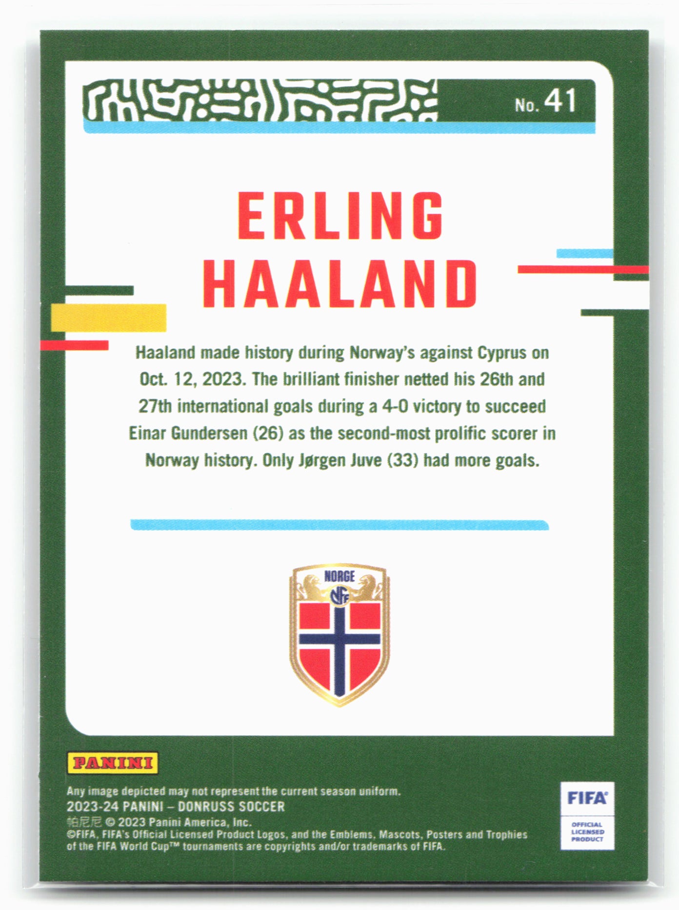 2023-24 Donruss #41 Erling Haaland Silver