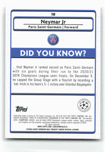 
2021-22 Merlin UEFA Champions League #10 Neymar Jr