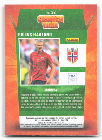 2023-24 Donruss #22 Erling Haaland Crunch Time 27439
