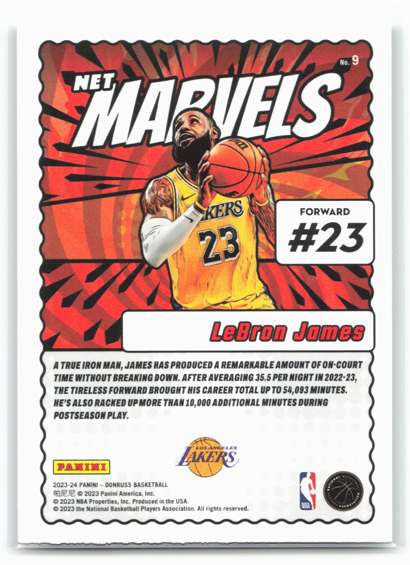 2023-24 Donruss #9 LeBron James Net Marvels 27452