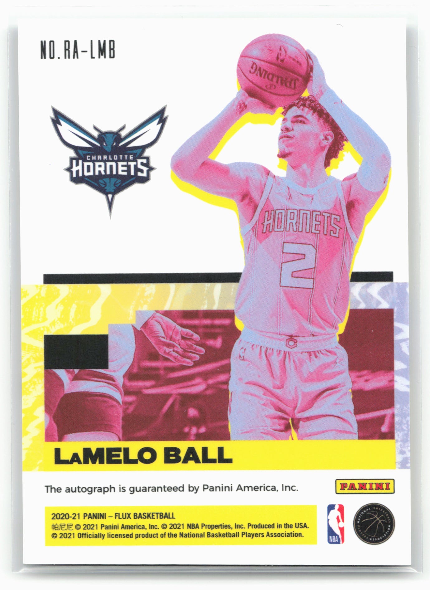2020-21 Panini Flux #RA-LMB LaMelo Ball Influx Rookie Autographs