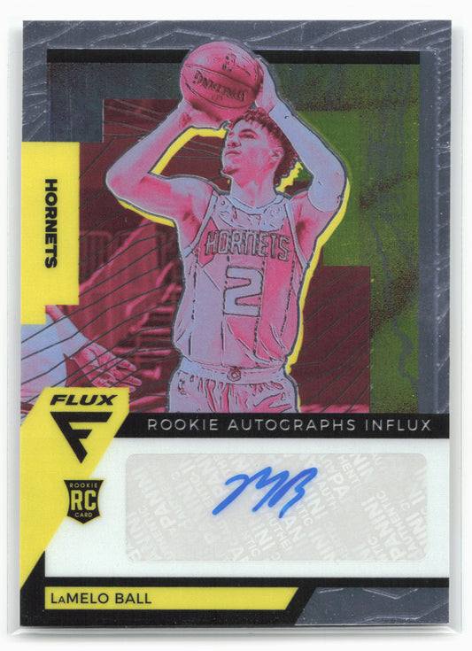 2020-21 Panini Flux #RA-LMB LaMelo Ball Influx Rookie Autographs