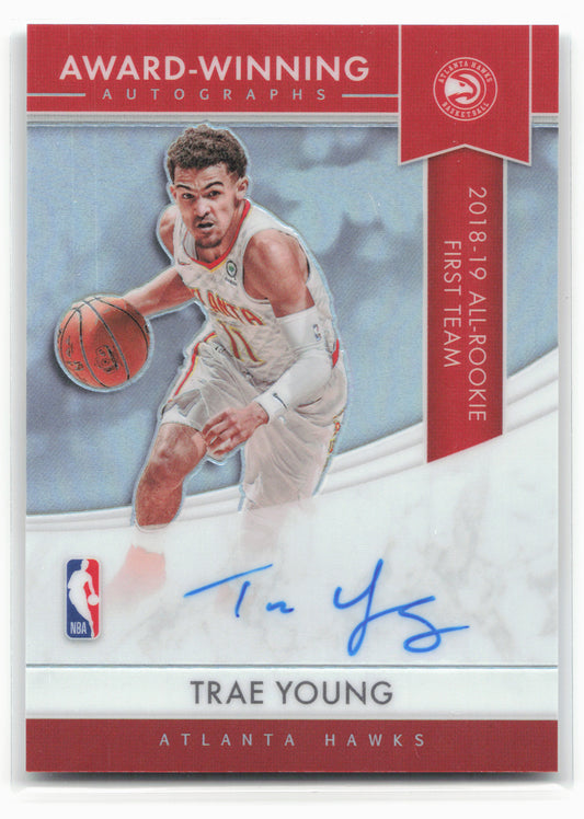 2020-21 Panini National Treasures #AW-TRY Trae Young Award-Winning Autographs