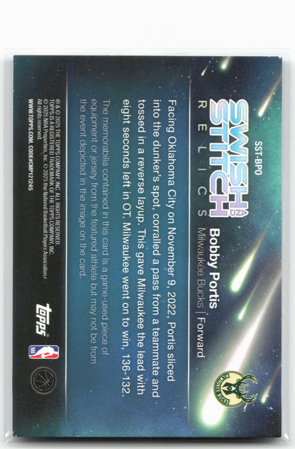 2025-26 Topps #SST-BPO Bobby Portis Swish and Stitch Relics