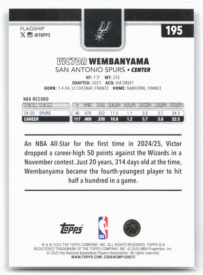 2025-26 Topps #195 Victor Wembanyama 27467