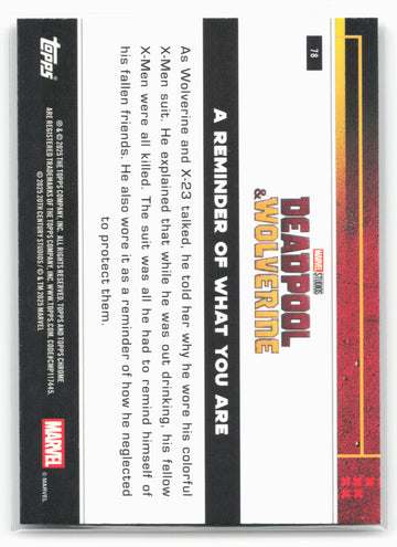 
2025 Topps Chrome Marvel Deadpool #78 A Reminder Of What You Are