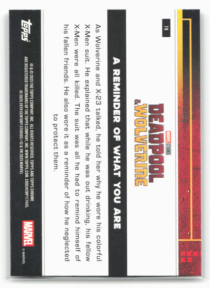 2025 Topps Chrome Marvel Deadpool #78 A Reminder Of What You Are