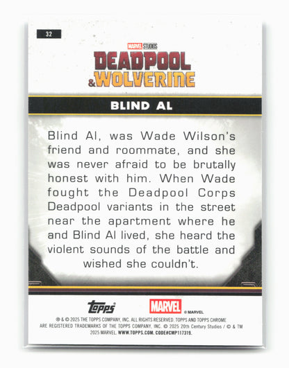 2025 Topps Chrome Marvel Deadpool #32 Blind Al