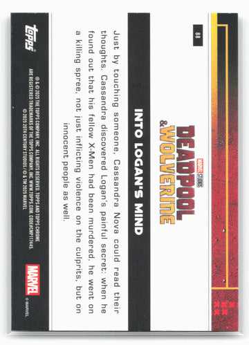 2025 Topps Chrome Marvel Deadpool #88 Into Logan's Mind