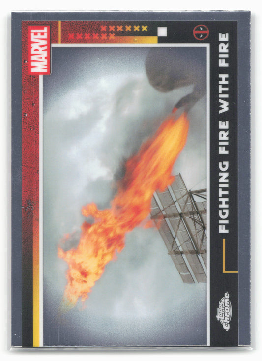 2025 Topps Chrome Marvel Deadpool #69 Fighting Fire With Fire