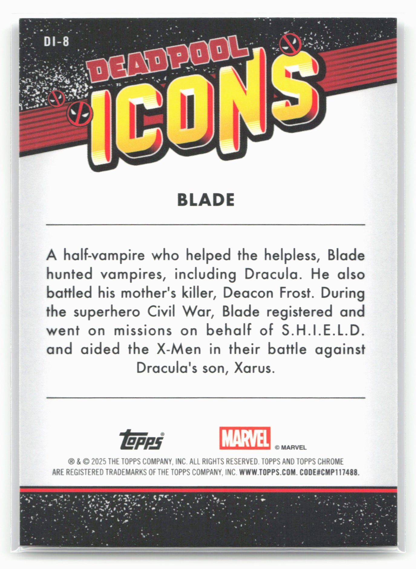 2025 Topps Chrome Marvel Deadpool #DI-8 Blade Deadpool Icons