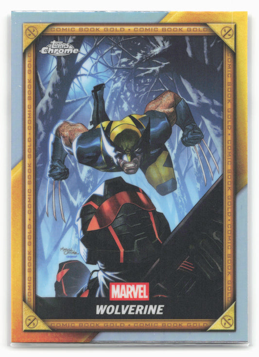 2025 Topps Chrome Marvel Deadpool #CB-8 Wolverine Comic Book Gold
