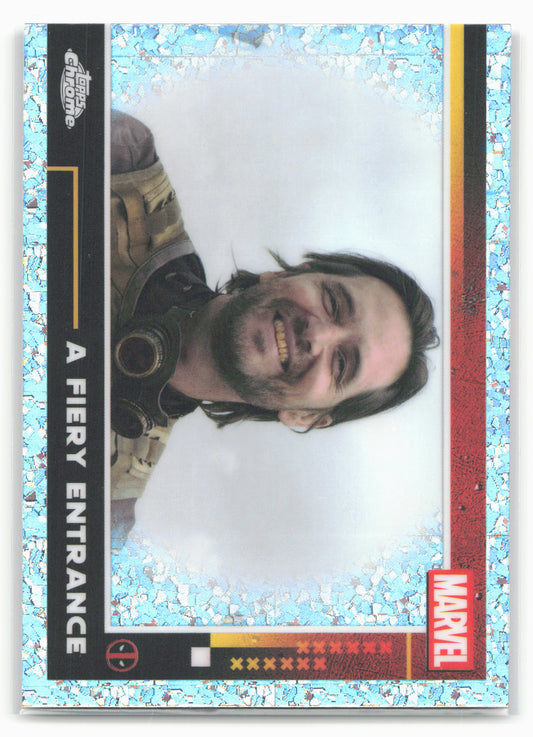 2025 Topps Chrome Marvel Deadpool #67 A Fiery Entrance Mini-Diamonds Refractor