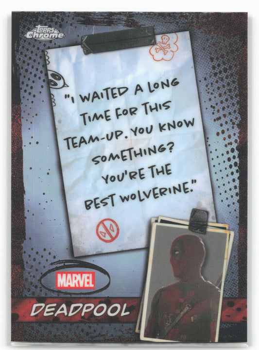 2025 Topps Chrome Marvel Deadpool #WM-05 Deadpool Well, You Got Nothing To Say