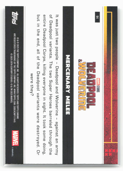 2025 Topps Chrome Marvel Deadpool #94 Mercenary Melee Mini-Diamonds Refractor