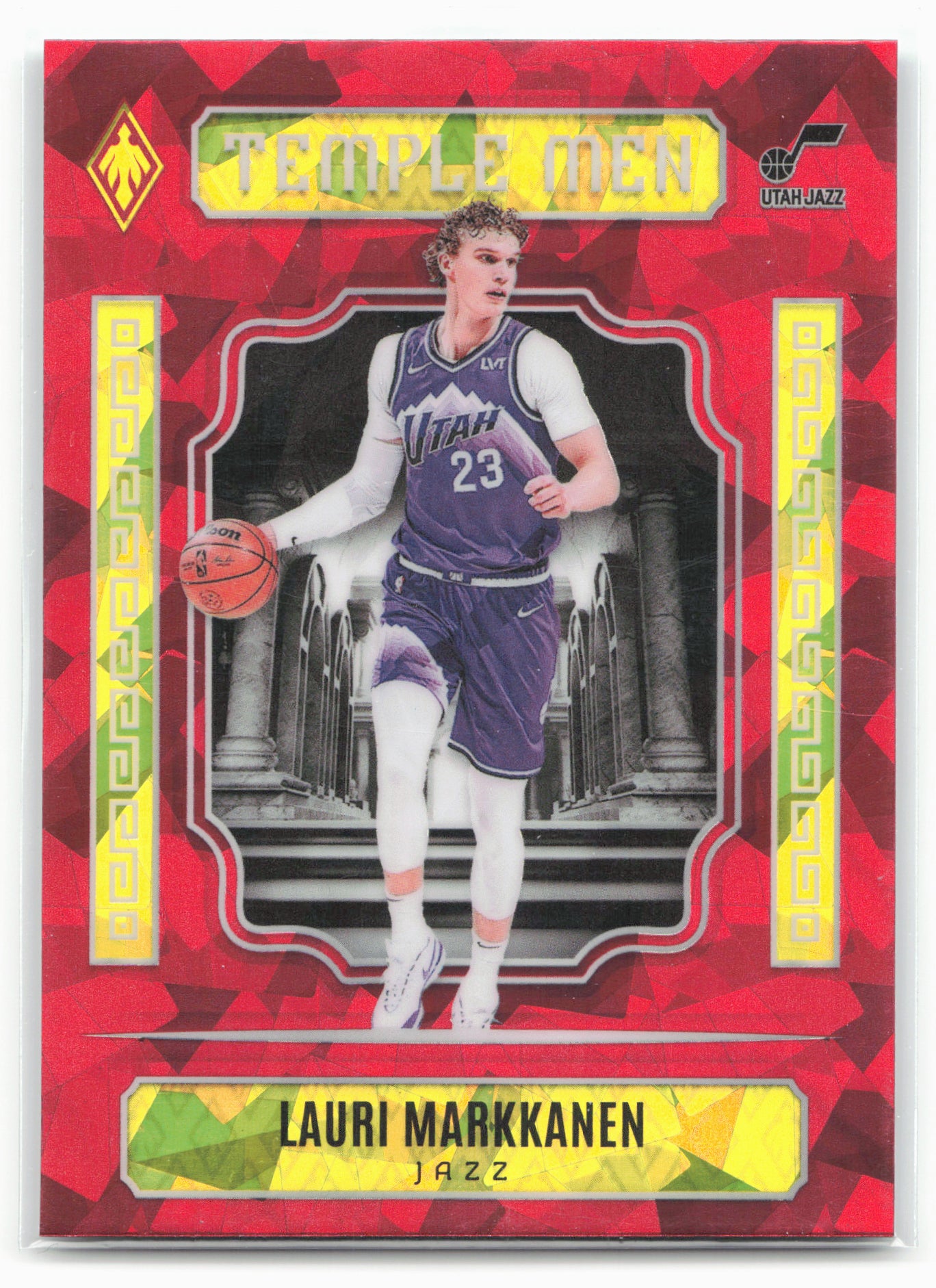 2023-24 Panini Phoenix #24 Lauri Markkanen Temple Men Phoenix Red Ice 27503