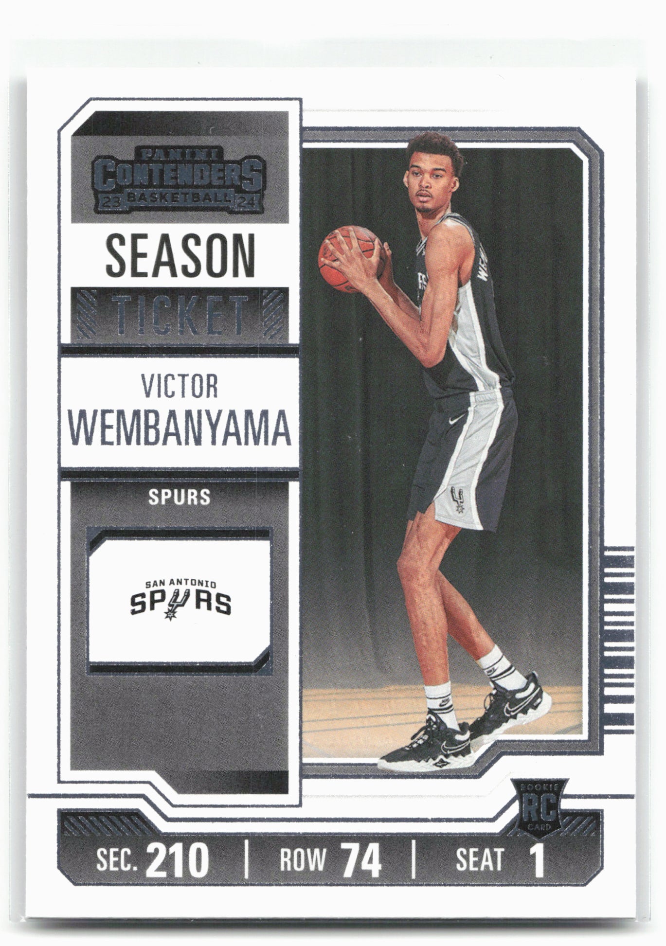 2023-24 Panini Contenders #11 Victor Wembanyama Season Ticket Retail 27504