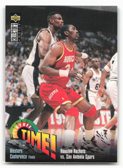1995-96 Collector's Choice #363 Houston Rockets vs. San Antonio Spurs 27513