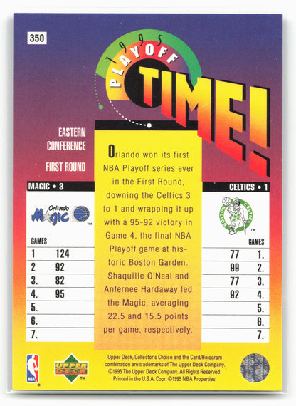 1995-96 Collector's Choice #350 Orlando Magic vs. Boston Celtics 27514