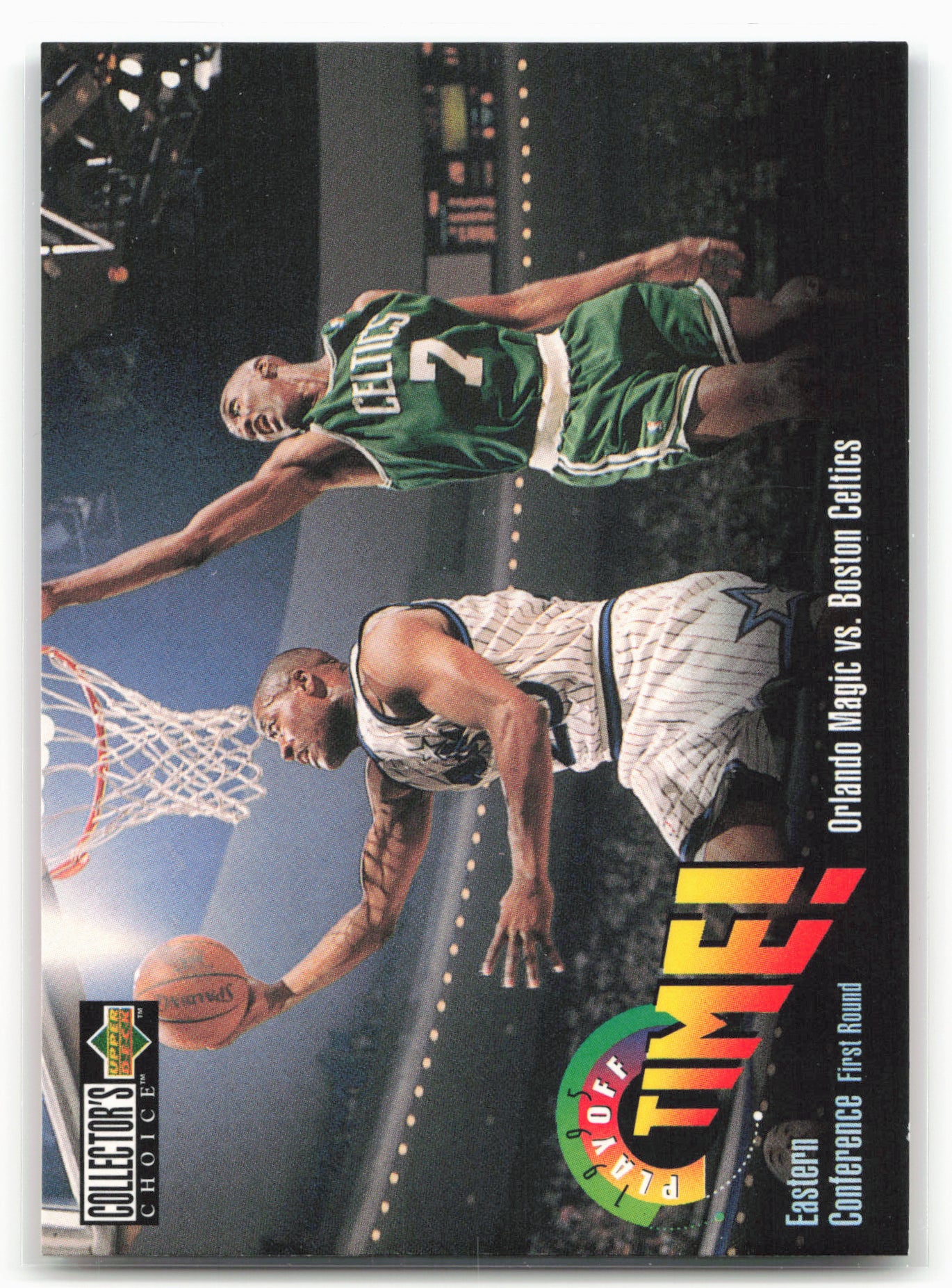 1995-96 Collector's Choice #350 Orlando Magic vs. Boston Celtics 27514
