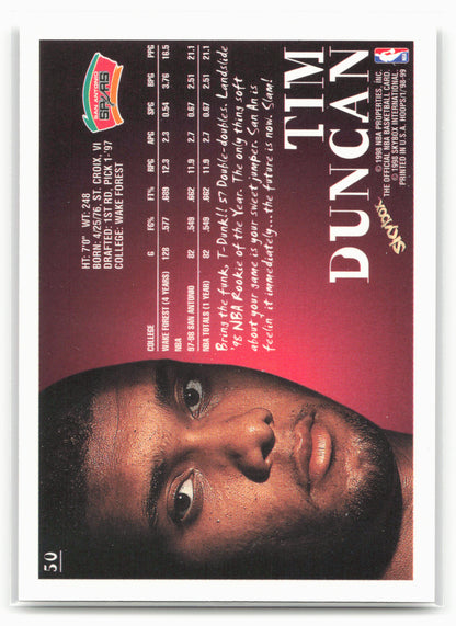 1998-99 Hoops #50 Tim Duncan 27515