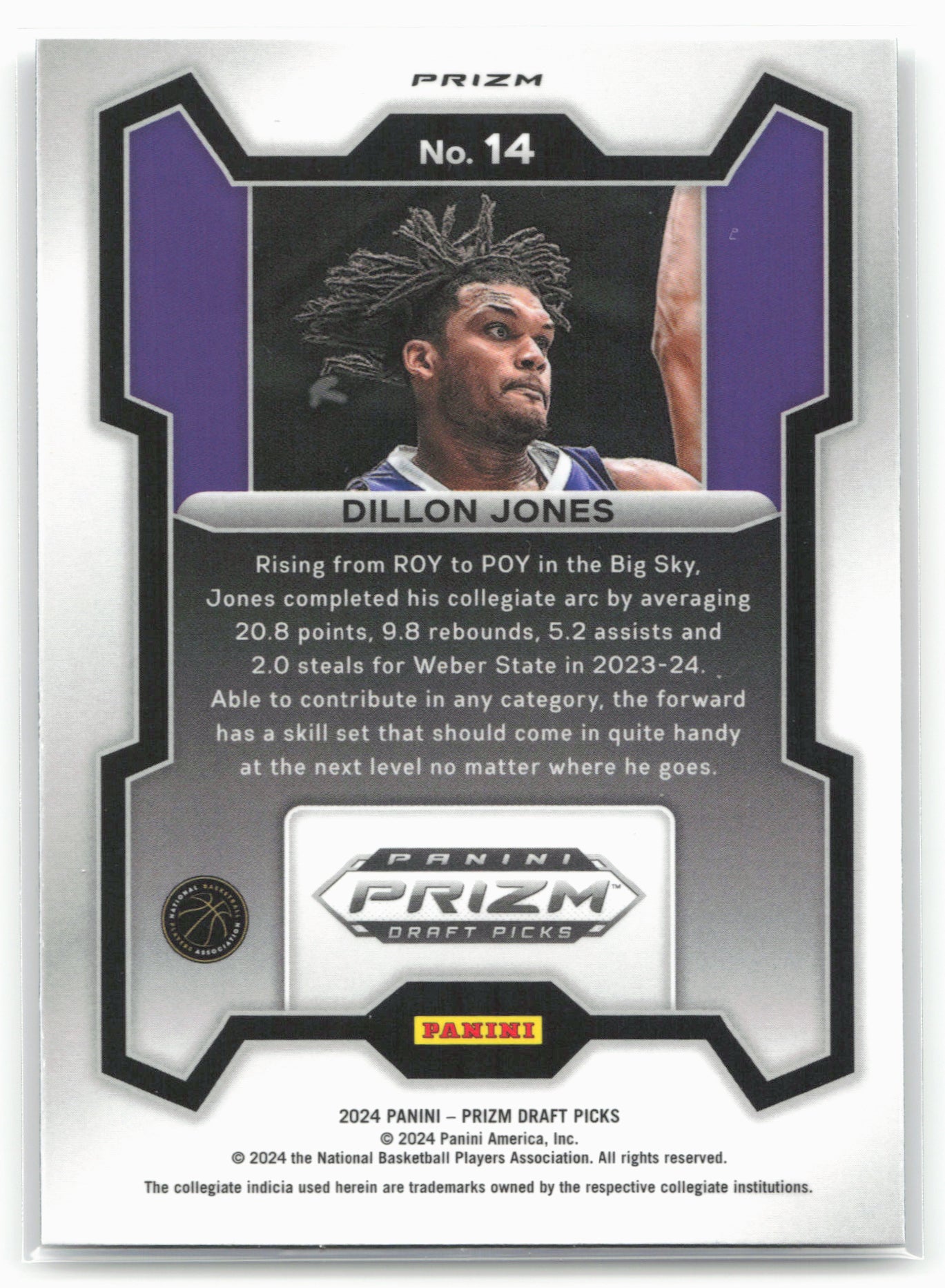 2024 Panini Prizm Draft Picks #14 Dillon Jones Prizms Silver 27516